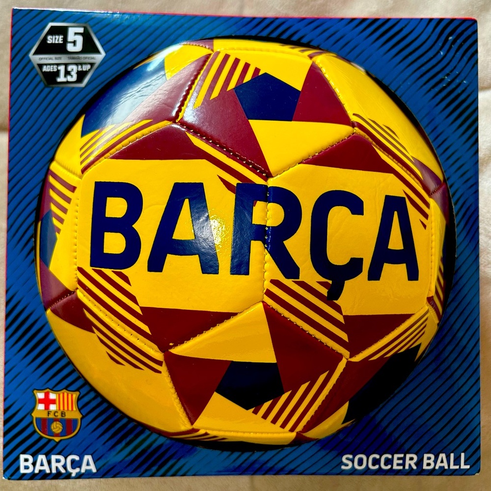 Icon Sports Size 5 Soccer Ball Official Licensed Barcelona Barca World Football